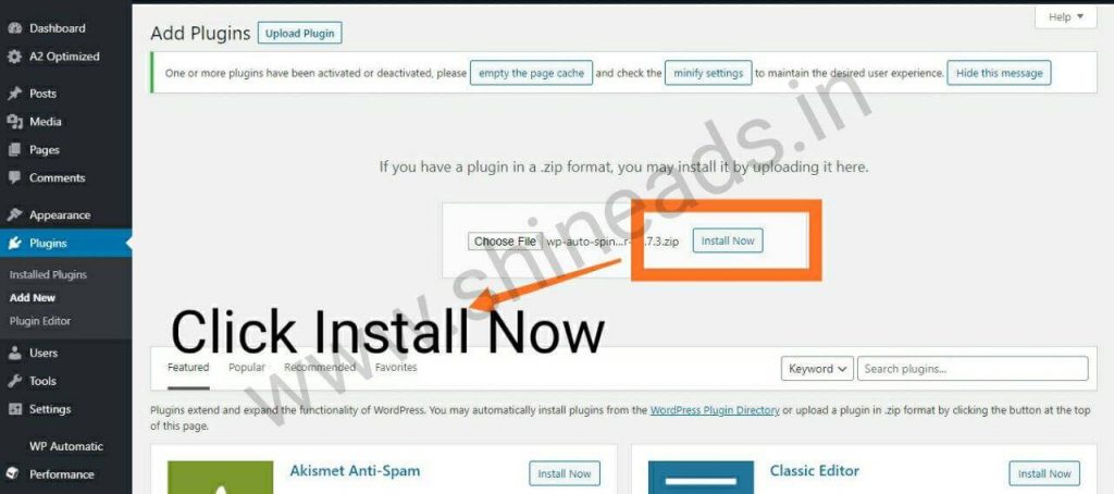 How to install WordPress Auto Spinner GPL File