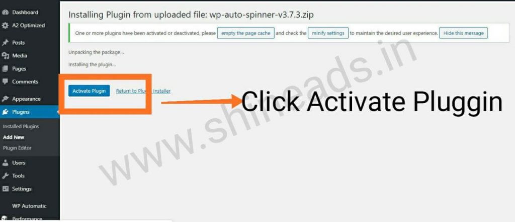 How to install WordPress Auto Spinner GPL File