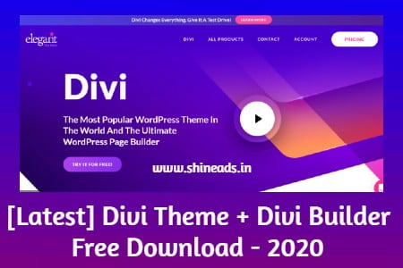 [Latest]    Thème Divi + Téléchargement gratuit de Divi Builder - 2020
