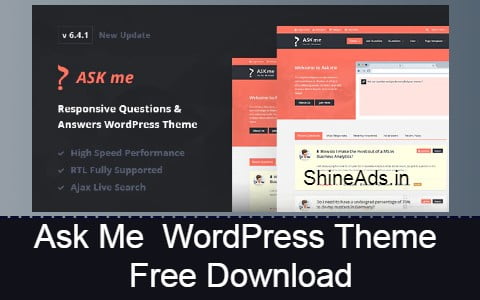 Ask Me  WordPress Theme Free Download