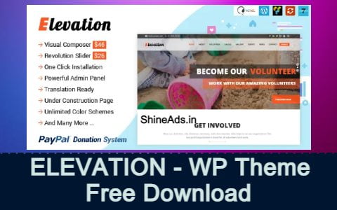 ELEVATION - Charity/Nonprofit/Fundraising WP Theme Free Download