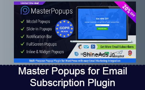 Master Popups for Email Subscription Plugin Free Download