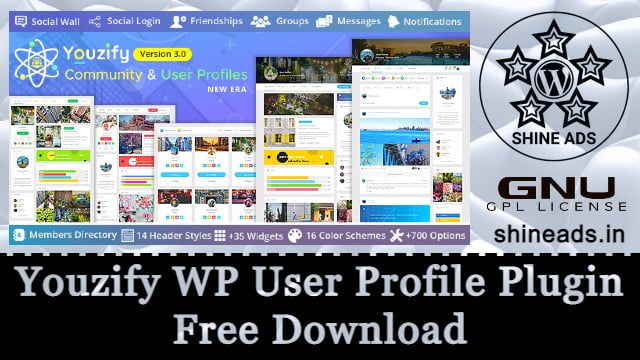 Youzify WP User Profile Plugin Free Download