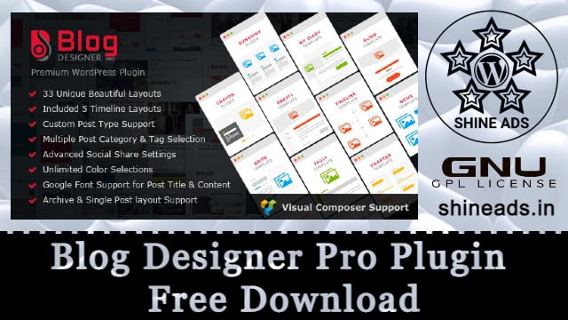 Blog Designer Pro Plugin Free Download