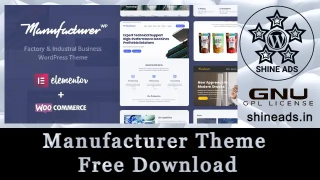 Manufacturer Theme Free Download