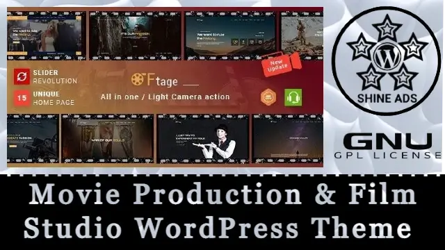 Movie Production & Film Studio WordPress Theme – Ftage Free Download