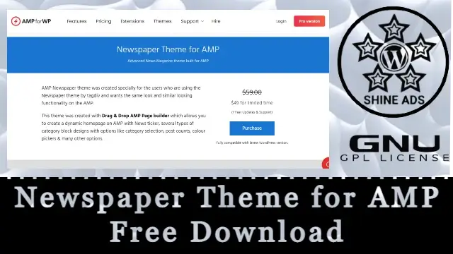 Newspaper Theme for AMP Free Download