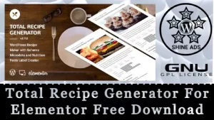 Total Recipe Generator For Elementor Free Download