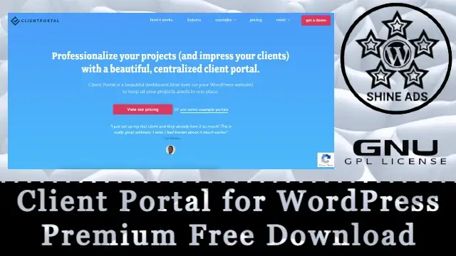 Client Portal for WordPress Premium Free Download
