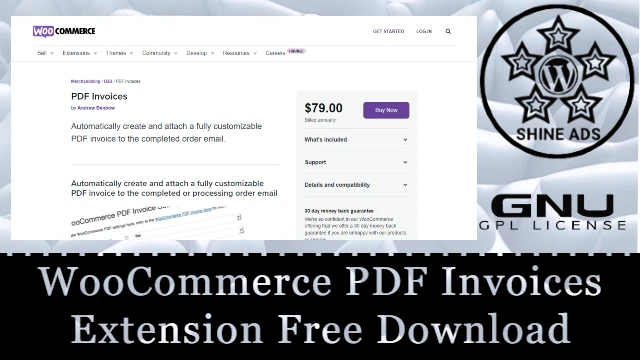 WooCommerce PDF Invoices Extension Free Download