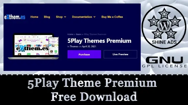 5Play Theme Premium Free Download