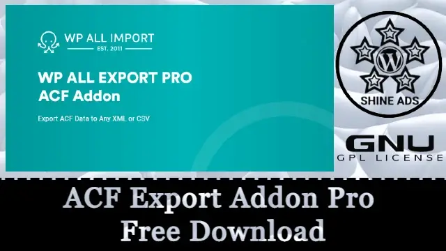 ACF Export Addon Pro Free Download