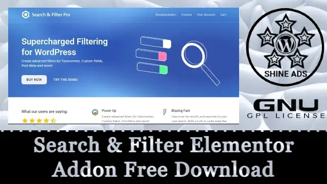 Search & Filter Elementor Addon Free Download