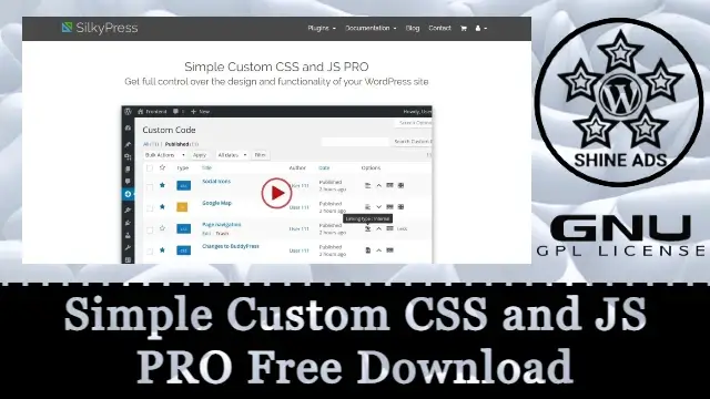 Simple Custom CSS and JS PRO Free Download
