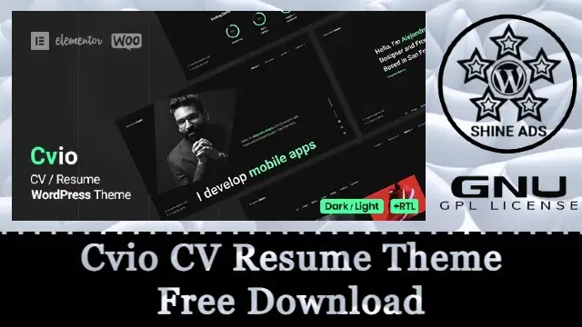 Cvio CV Resume Theme Free Download