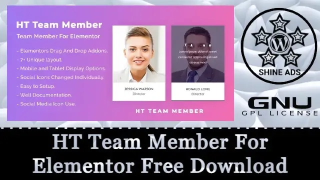 HT Team Member For Elementor v1.0.5 Free Download [GPL]