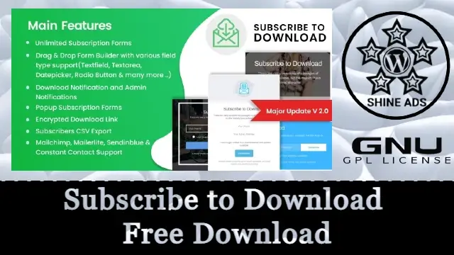 Subscribe to Download Free Download