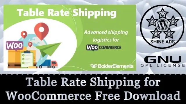 Table Rate Shipping for WooCommerce Free Download