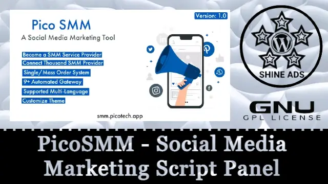 PicoSMM - 社交媒体营销脚本面板免费下载