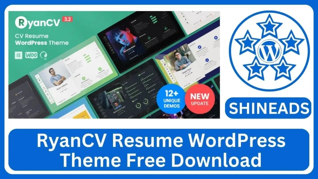 RyanCV Resume WordPress Theme Free Download