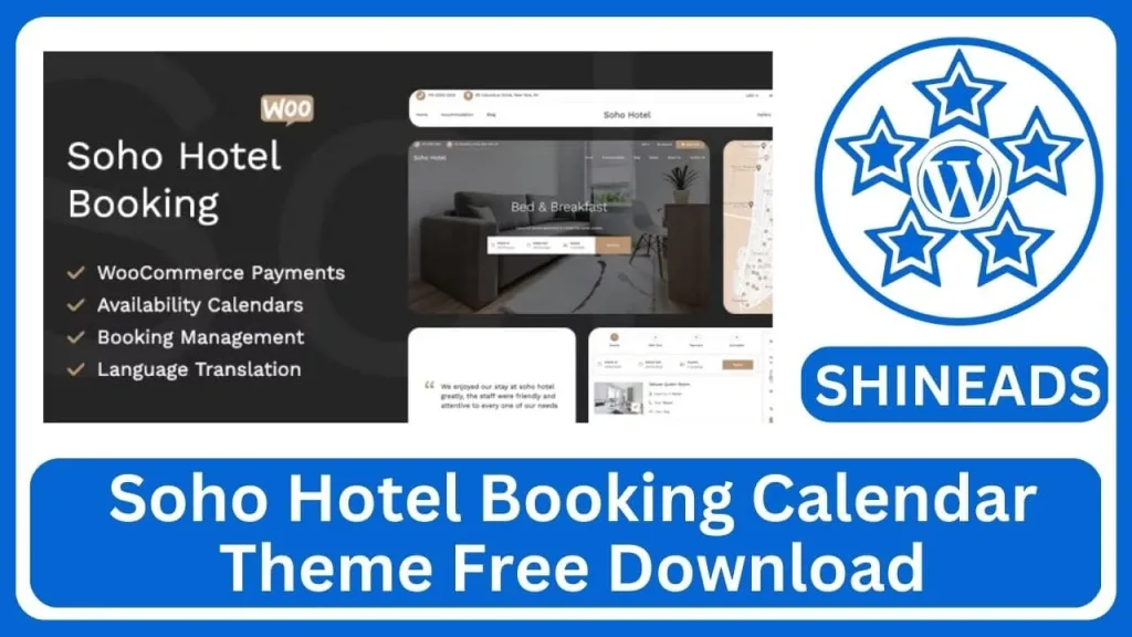 Soho Hotel Booking Calendar Theme Free Download