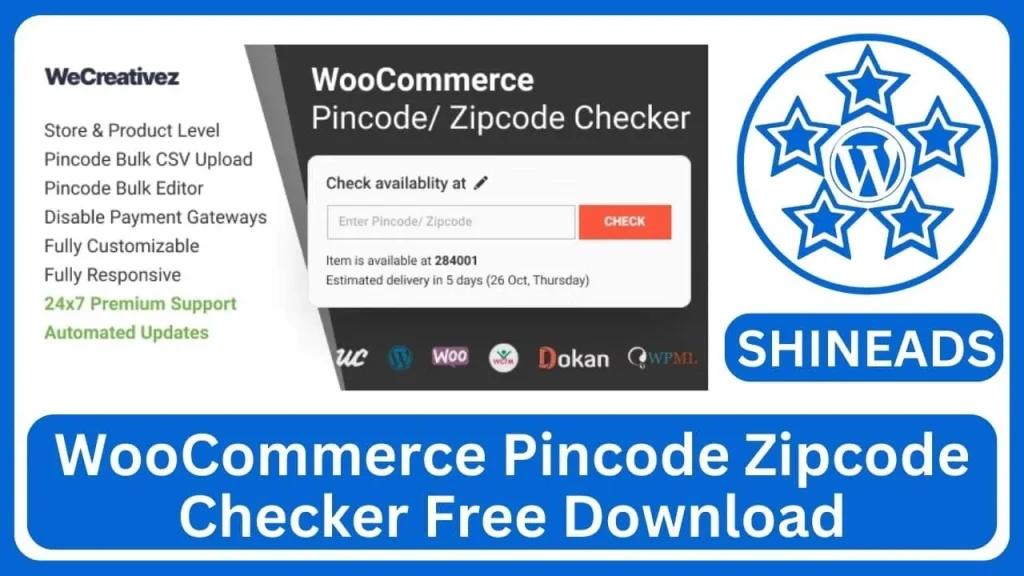WooCommerce Pincode Zipcode Checker Free Download