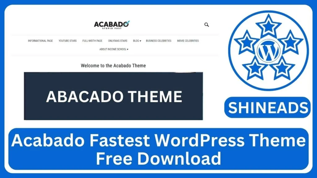 Acabado Fastest WordPress Theme Free Download