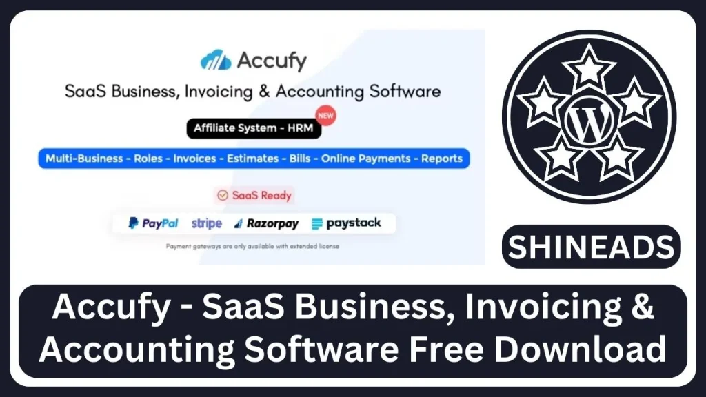 Accufy - SaaS Business, Invoicing & Accounting Software Free Download