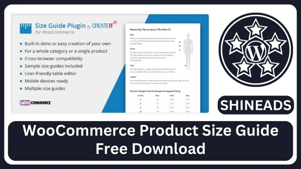 WooCommerce Product Size Guide Free Download