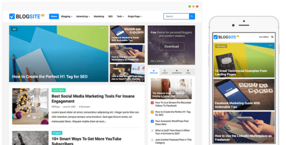 BlogSite Pro WordPress Theme Free Download