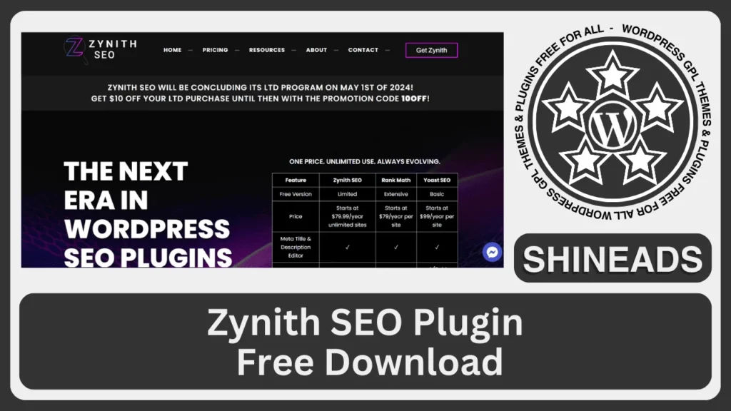 Zynith SEO Plugin Free Download
