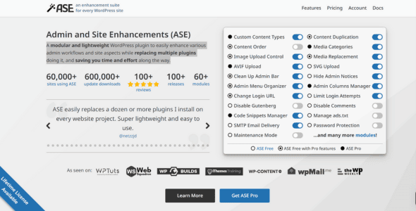 Admin and Site Enhancements Pro Free Download