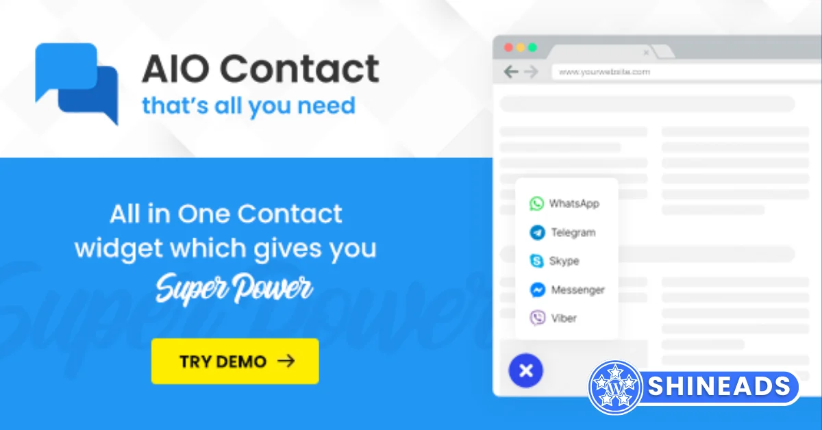 AIO Contact – All in One Contact Widget – Support Button Free Download v3.1.0