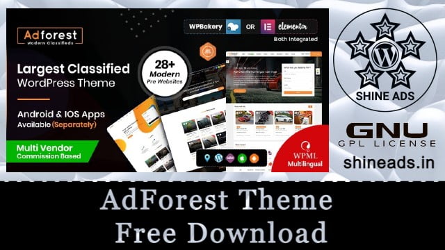 AdForest Theme Free Download v6.0.12