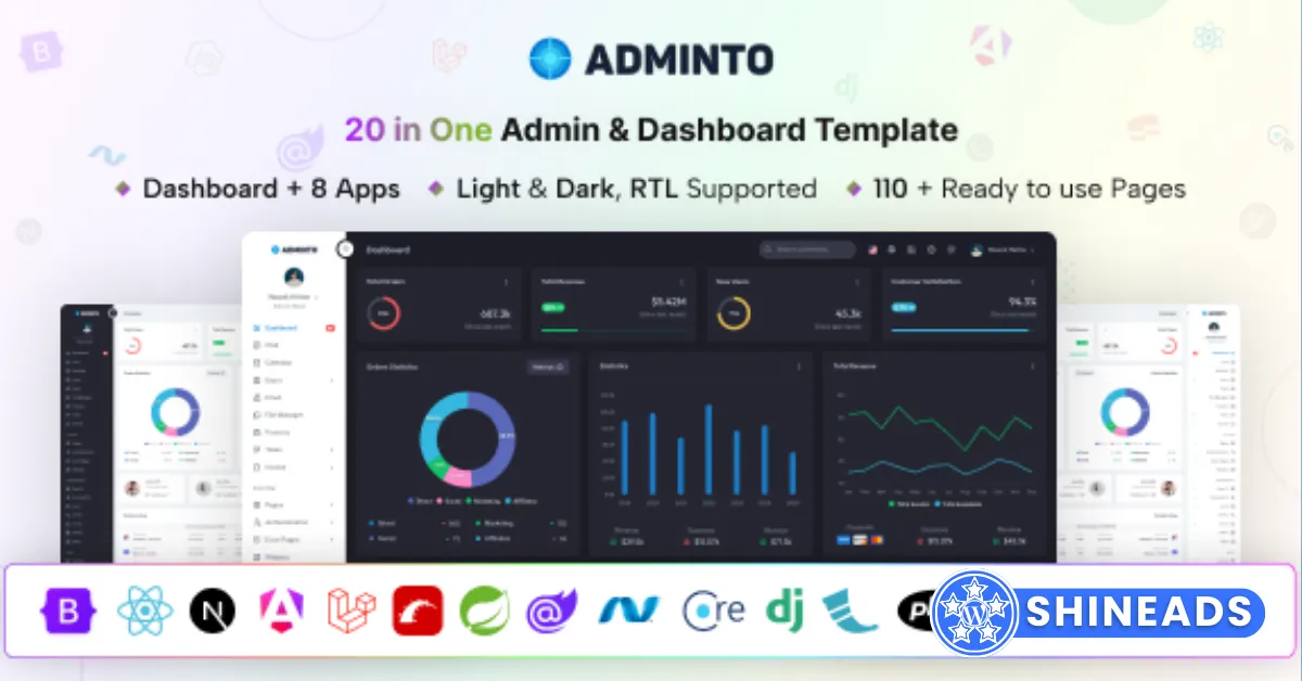 Adminto – Symfony Admin & Dashboard Template Free Download v1.0.0