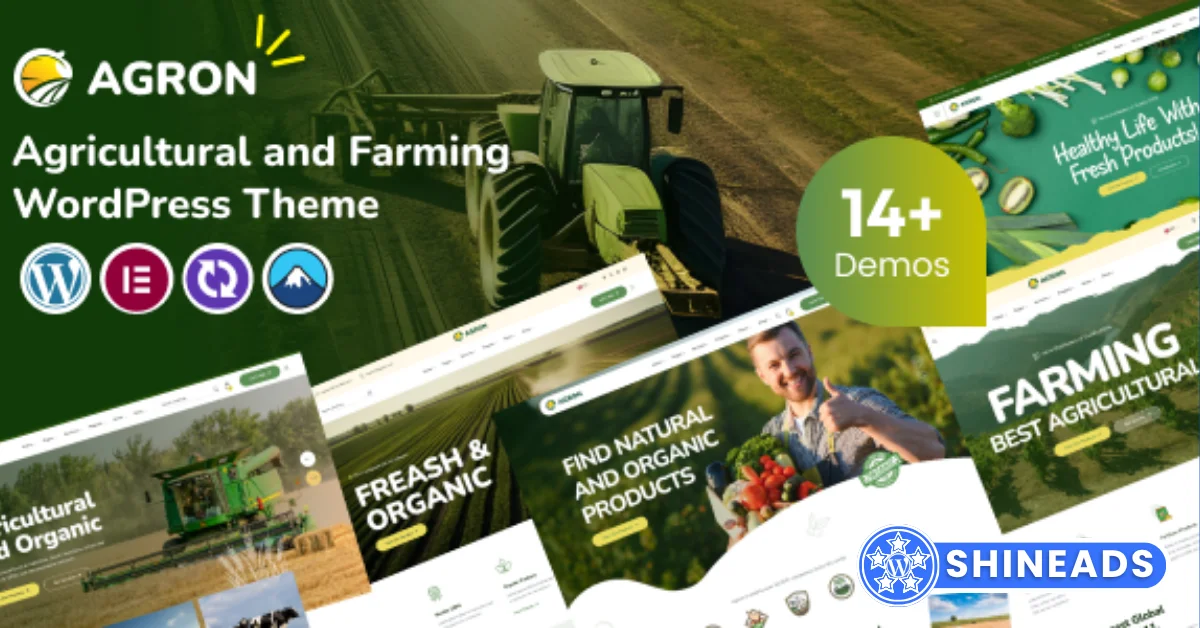 Agron – Agriculture & Organic Farm WordPress Theme  Free Download v1.0.2
