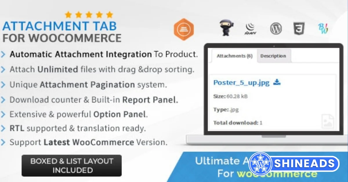 Attachment Tab For Woocommerce Free Download v1.3.7