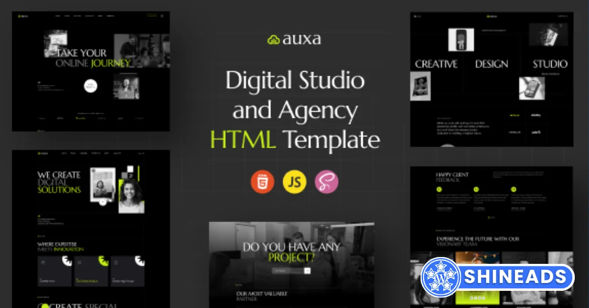 Auxa – Digital Studio and Agency WordPress Theme  Free Download v1.0.0