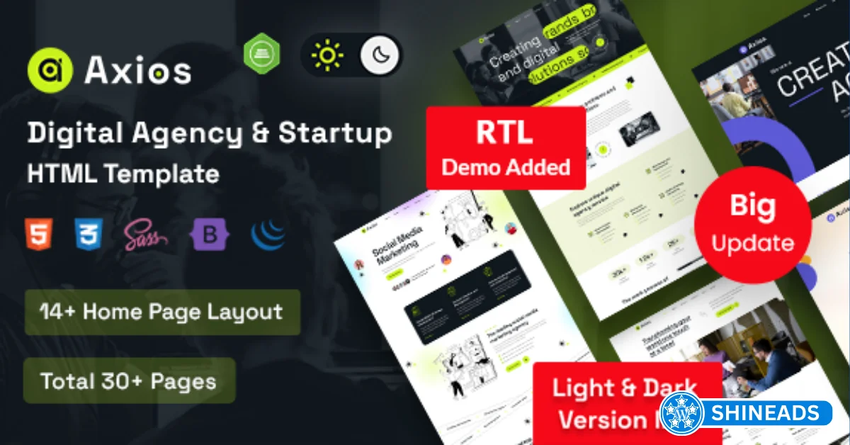 Axios Theme – Digital Agency WordPress Theme Free Download v1.1.8