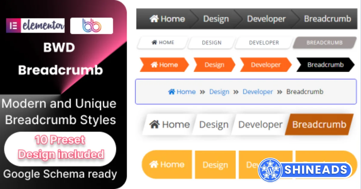 BWD Breadcrumb Addon For Elementor Free Download v1.4