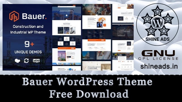 Bauer WordPress Theme Free Download v1.33