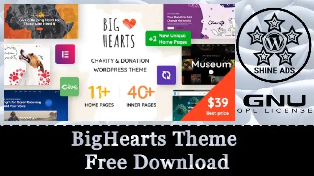 BigHearts Theme Free Download v3.1.18