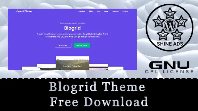 Blogrid Theme Free Download v127.4