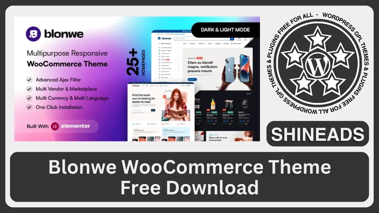 Blonwe WooCommerce Theme Free Download v1.3.5
