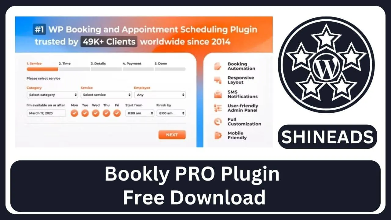 Bookly PRO Plugin Free Download v10.1