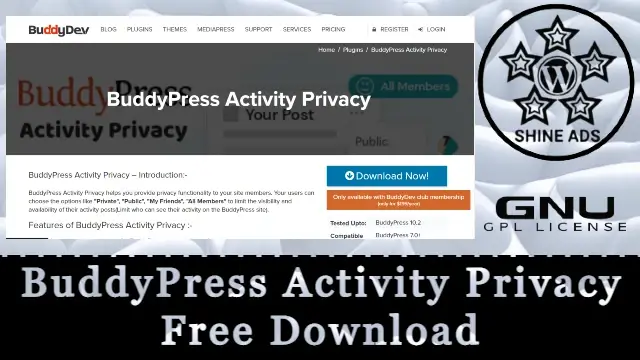 BuddyPress Activity Privacy Free Download v1.0.7