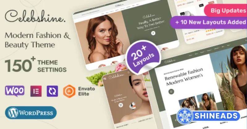 Celebshine – Multi-purpose WooCommerce Theme for Fashion & Beauty Free Download 1.1.6