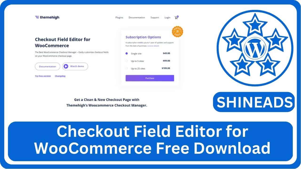 Checkout Field Editor for WooCommerce Free Download v3.7.6