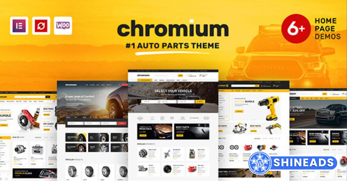 Chromium Theme – Auto Parts Shop WordPress WooCommerce Free Download v1.4.1