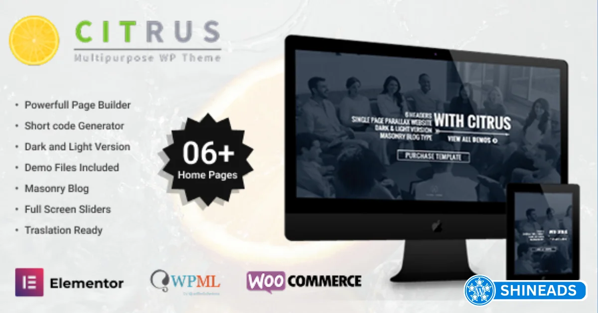 Citrus Theme – One Page Multi-Purpose Theme Free Download v4.1